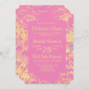 Convite Chá de panela Pintado de Flores Amarelas