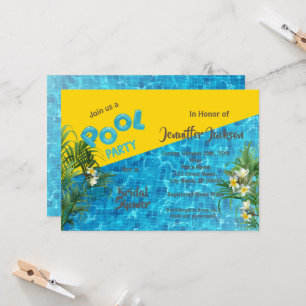 Convite Chá de panela Poolside Summer
