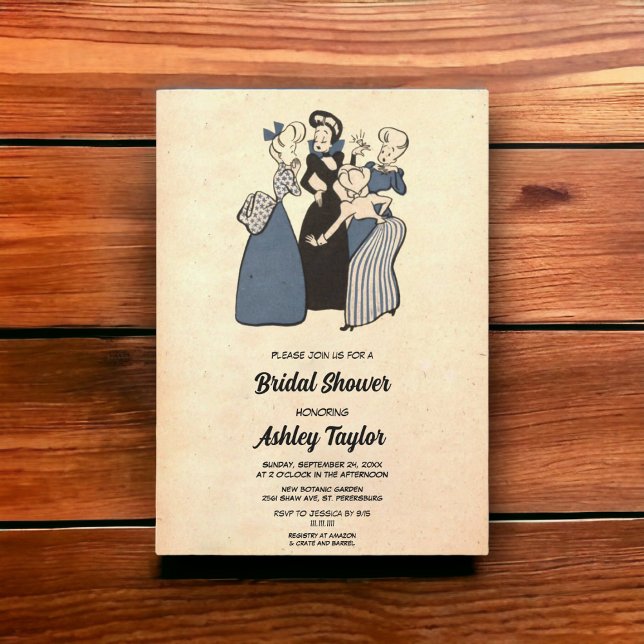 Convite Chá de panela Pop de Na moda de Arte Retroativa Vi (Criador carregado)