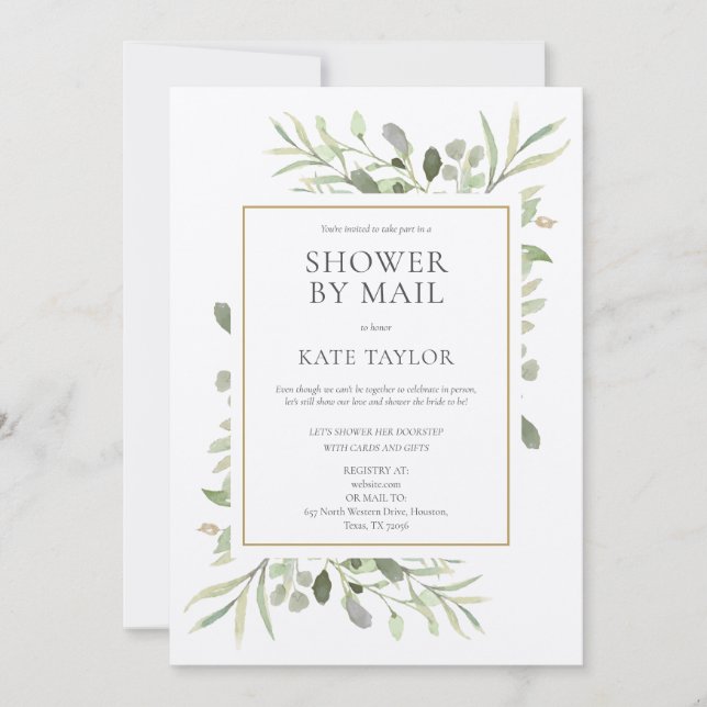 Convite Chá de panela por Correio Russo de Longa Distância (Frente)