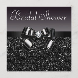 Convite Chá de panela preto dos Sequins, do arco & do