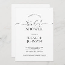 Chá de panela preto e branco com script mínimo sim