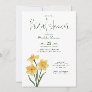 Convite CHÁ DE PANELA Primavera Daffodils