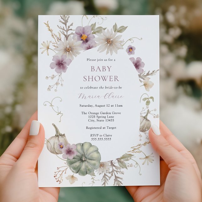 Convite Chá de panela Pumpkin bonito (Criador carregado)