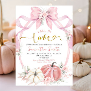 Convite Chá de panela Pumpkin de Coquetes Rosa com Amor