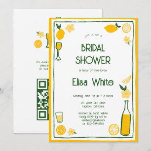 Convite Chá de panela QR PERSONALIZADO de Limoncello Lemon