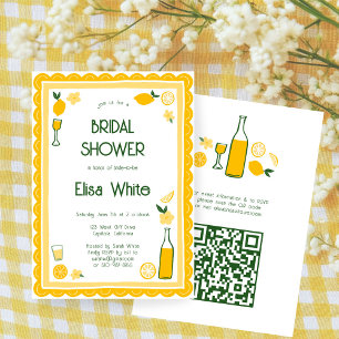 Convite Chá de panela QR PERSONALIZADO de Limoncello Lemon