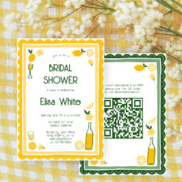 Convite Chá de panela QR PERSONALIZADO de Limoncello Lemon