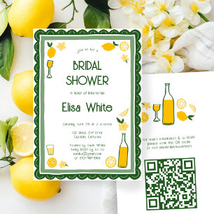 Convite Chá de panela QR PERSONALIZADO de Limoncello Lemon