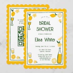 Convite Chá de panela QR PERSONALIZADO de Limoncello Lemon