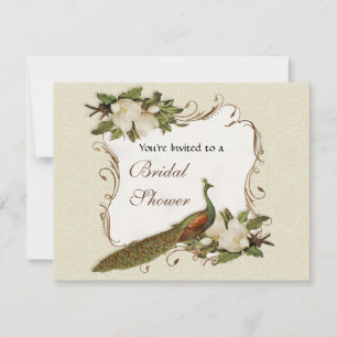 Convite Chá de panela - redemoinho do pavão & da magnólia