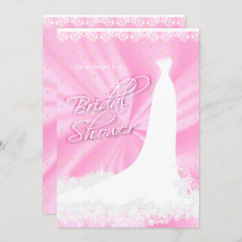 Convite Chá de panela Religioso Belo Rosa Satin