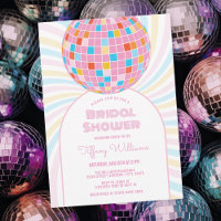 Chá de panela Retro Groovy Pink Disco Ball 70s 80s