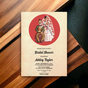 Convite Chá de panela Retroativo do 50 de Noivas Russo Vin