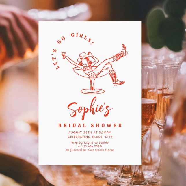 Convite Chá de panela Retroativo Escrivível Desenhado à Mã (Criador carregado)