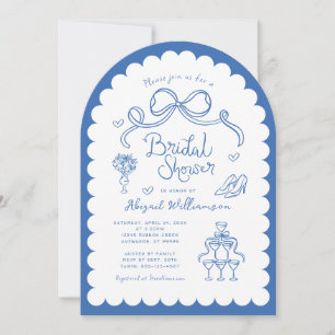 Convite Chá de panela Retrópico Vermelho Cor-de-rosa