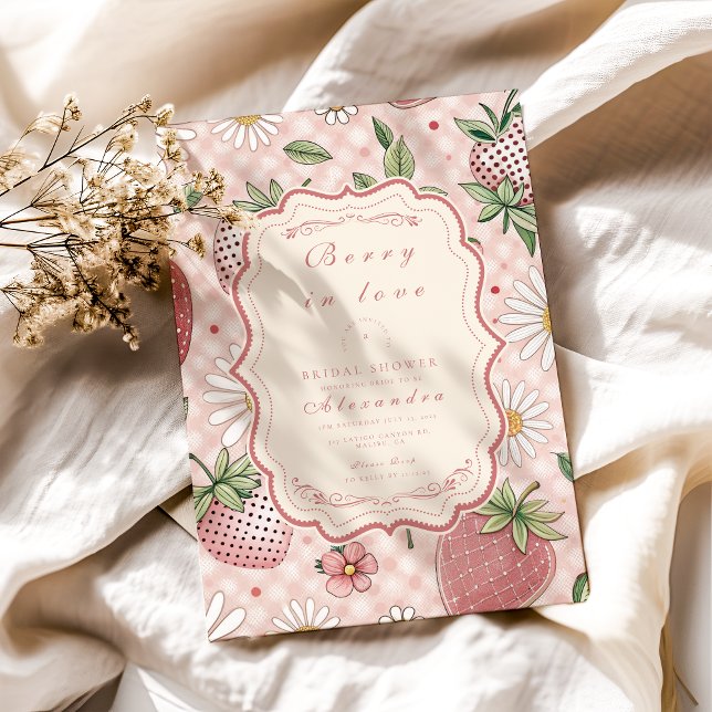Convite Chá de panela Romântico de Jardim Berry (Criador carregado)