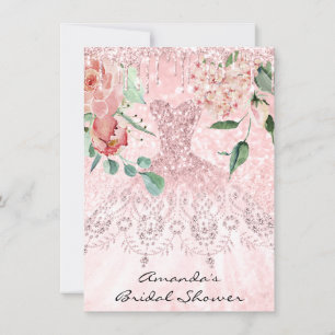 Convite Chá de panela Rosa cor-de-rosa Rosa Florais de ve