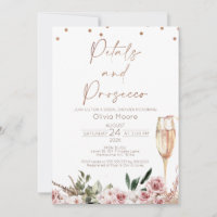 Chá de panela rosa Dourado de Petals Prosecco Boho