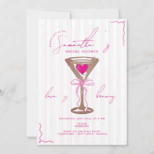 Convite Chá de panela rosa Espresso Martini Mocha Mousse