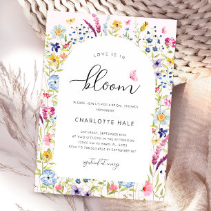 Convite Chá de panela Rosa Floral Elegante