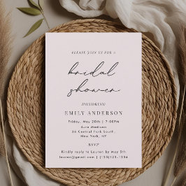 Convite Chá de panela Rosa Moderno