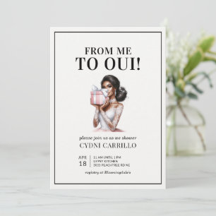 Convite Chá de panela rosa moderno afro-americano