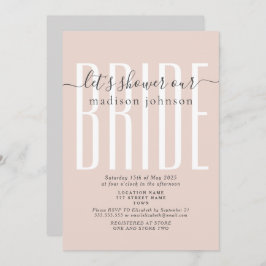 Convite Chá de panela Rosa Simples