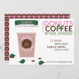 Convite CHÁ DE PANELA ROSQUINHA COFFEE Cor-de-Rosa Verde
