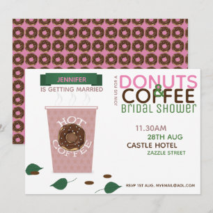Convite Chá de panela ROSQUINHA COFFEE Rosa Verde
