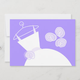 Convite Chá de panela Roxo de Casamento horizontal