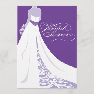 Convite Chá de panela Roxo Elegante