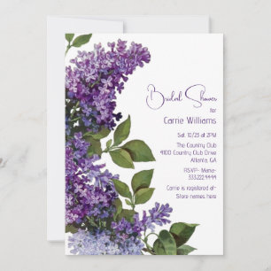 Convite Chá de panela Roxo Lilacs