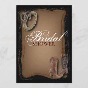 Convite chá de panela russa de cowboy do oeste