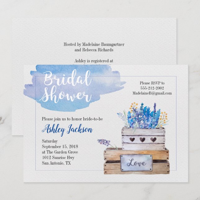 Convite Chá de panela Russo (Frente/Verso)