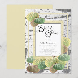 Convite Chá de panela Russo Aspen Latido e Folhas