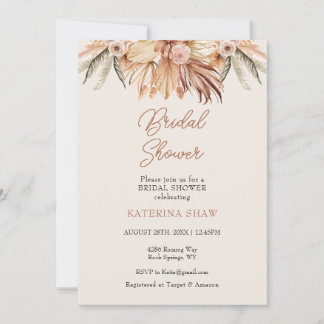 Convite Chá de panela Russo Brown