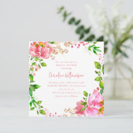 Convite Chá de panela Russo da Frota da Aquarela Rosa