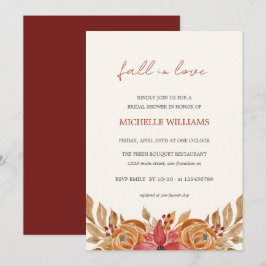 Convite Chá de panela Russo das Flores de Outono