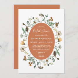 Convite Chá de panela Russo de Flores Selvagens