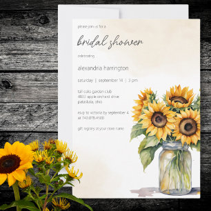 Convite Chá de panela Russo de Girassóis