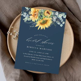 Convite Chá de panela Russo de Girassol Elegante