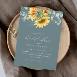 Convite Chá de panela Russo de Girassol Elegante