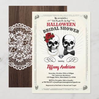 Convite Chá de panela Russo de Halloween