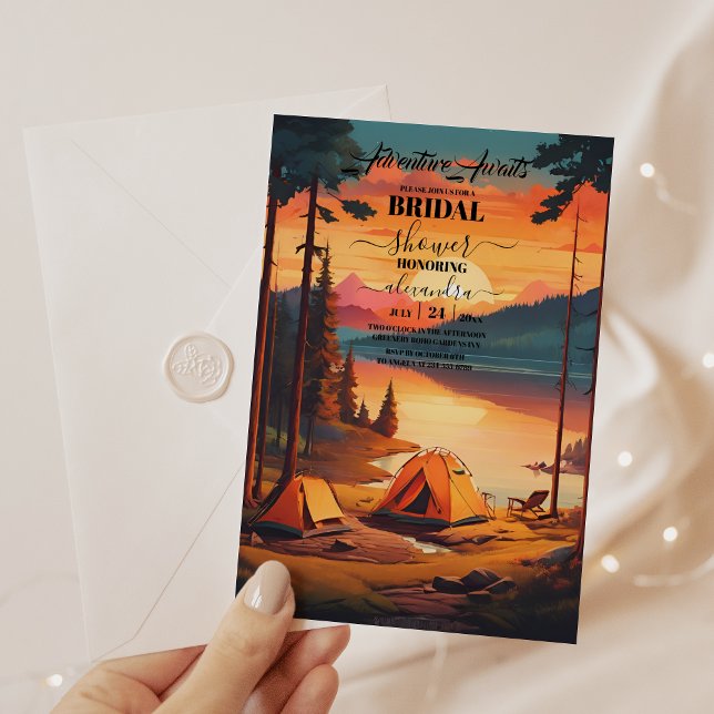 Convite Chá de panela Russo Elegante Da Floresta De Montan (Criador carregado)