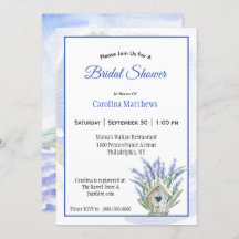 Chá de panela Rustic Blue Lavanda Birdhouse