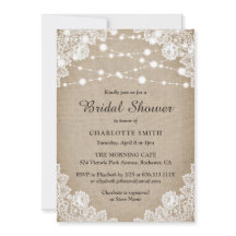 Chá de panela Rustic Burlap e Lace