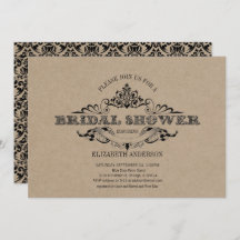 Chá de panela Rustic Kraft Vintage Frame