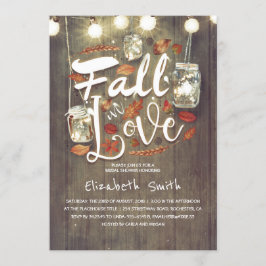 Convite Chá de panela Rustic Mason Jars Cai no Amor