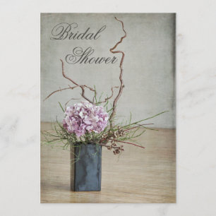 Convite Chá de panela rústico chique do arranjo do